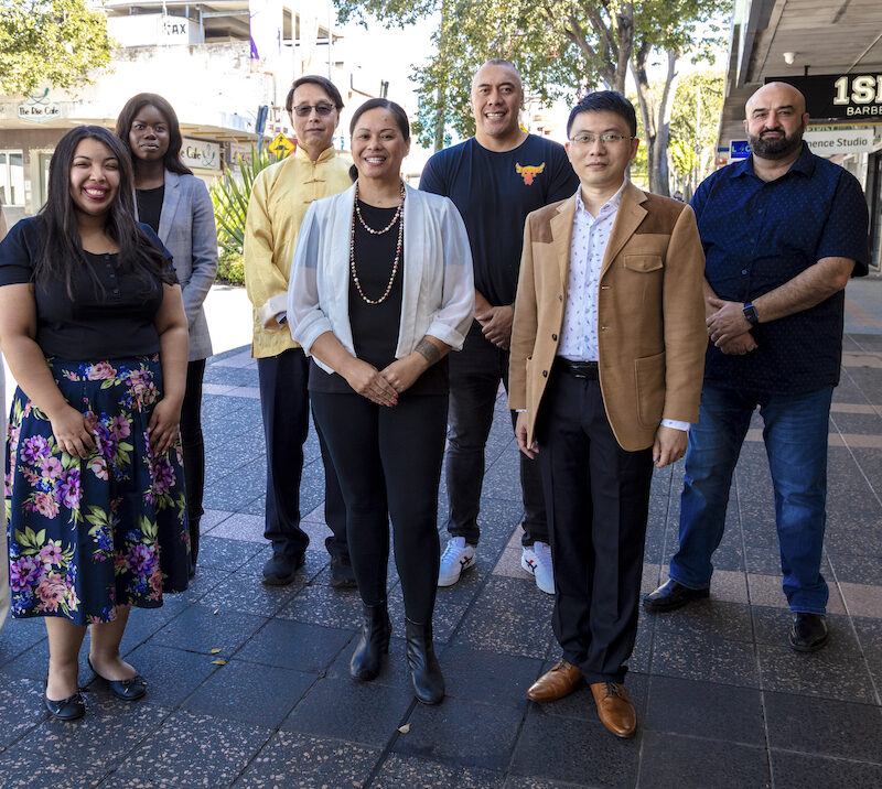 Group of people standing in Cabramatta