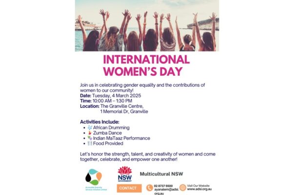 a flyer for ADSI's IWD event