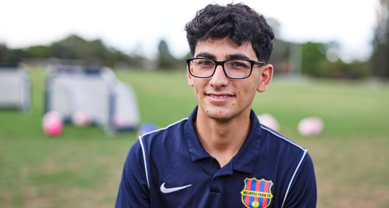 young male person in a park