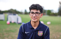 young male person in a park
