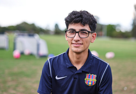 young male person in a park