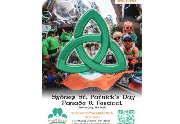 Event flyer includes details and QR code to scan